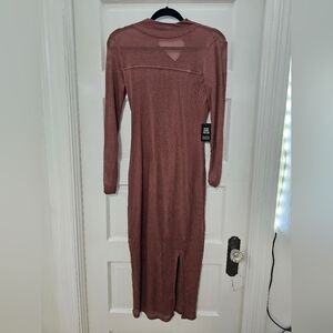 Express Dusty Rose Midi Bodycon Dress